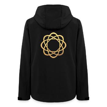 Yoga Luxus Gold Mandala Meditation Konzentration - Frauen Recycelte Softshelljacke von Stanley/Stella - Schwarz - Hinten - AI Model Female 172 light (172cm)