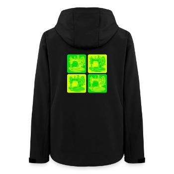 Nähmaschinen Design - Frauen Recycelte Softshelljacke von Stanley/Stella - Schwarz - Hinten - AI Model Female 172 light (172cm)