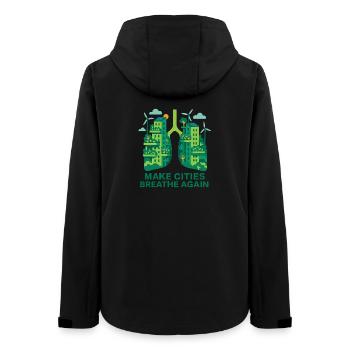 Urban Lungs - Women’s Recycled Softshell Jacket by Stanley/Stella - black - Back - AI Model Female 172 light (172cm)