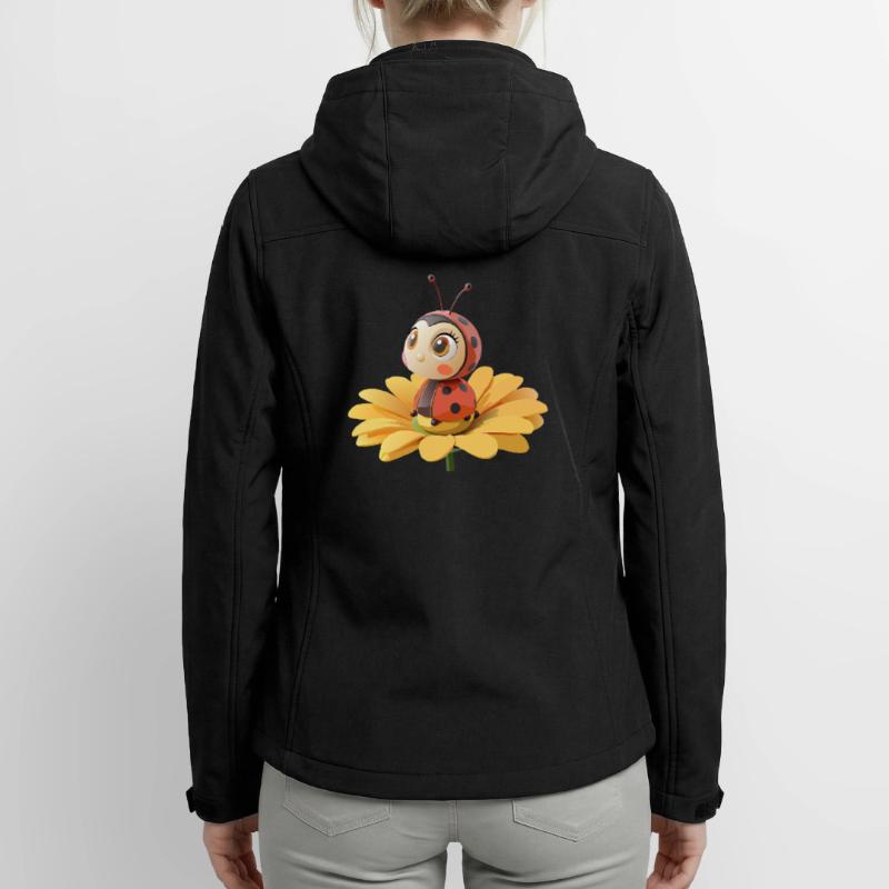 Cute ladybug on a flower Women’s Recycled Softshell Jacket by Stanley/Stella
