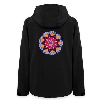 Mandala Yoga Blume Ornament Indien Yogi Meditation - Frauen Recycelte Softshelljacke von Stanley/Stella - Schwarz - Hinten - AI Model Female 172 light (172cm)