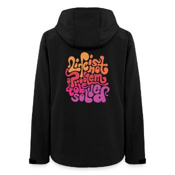 Psychedelic Verbiage - Women’s Recycled Softshell Jacket by Stanley/Stella - black - Back - AI Model Female 172 light (172cm)