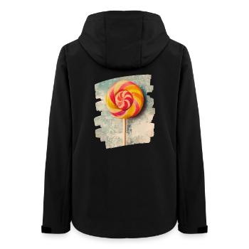 Lollipop lollipop candy candy - Women’s Recycled Softshell Jacket by Stanley/Stella - black - Back - AI Model Female 172 light (172cm)