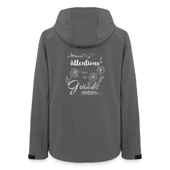 Citation : petites attentions - Veste softshell femme recyclée Stanley/Stella - charbon - Dos - AI Model Female 172 light (172cm)