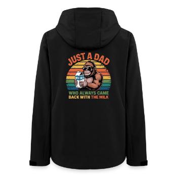 Just A Dad - Who Always Back With The Milk Bigfoot - Veste softshell femme recyclée Stanley/Stella - noir - Dos - AI Model Female 172 light (172cm)