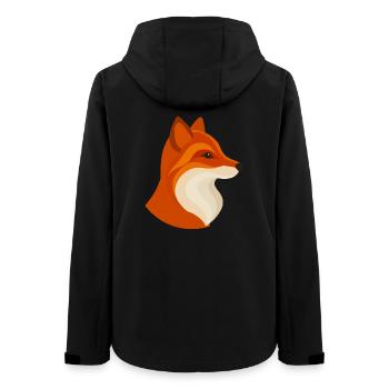 Moderner Fuchs – Geometrisch & Stilvoll - Frauen Recycelte Softshelljacke von Stanley/Stella - Schwarz - Hinten - AI Model Female 172 light (172cm)