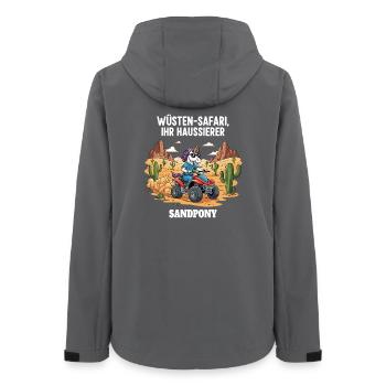 Desert Unicorn - Women’s Recycled Softshell Jacket by Stanley/Stella - anthracite - Back - AI Model Female 172 light (172cm)