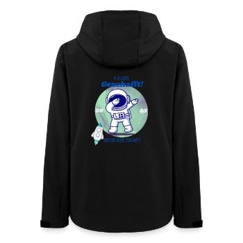 4th class done – departure into the future 2025 - Women’s Recycled Softshell Jacket by Stanley/Stella - black - Back - AI Model Female 172 light (172cm)
