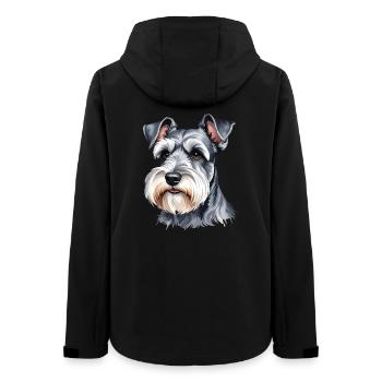 Miniature Schnauzer - Women’s Recycled Softshell Jacket by Stanley/Stella - black - Back - AI Model Female 172 light (172cm)