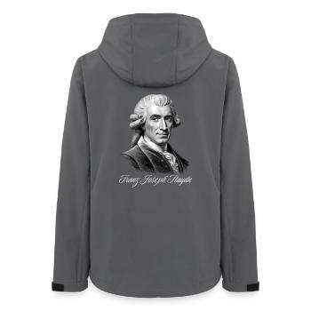 Franz Joseph Haydn - Composer Portrait - Women’s Recycled Softshell Jacket by Stanley/Stella - anthracite - Back - AI Model Female 172 light (172cm)