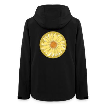 Sunflower - Summer, Sun, Good Mood - Women’s Recycled Softshell Jacket by Stanley/Stella - black - Back - AI Model Female 172 light (172cm)