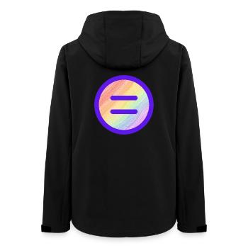 Egalité - Gelichheit Gay Pride Arc-en-ciel - Veste softshell femme recyclée Stanley/Stella - noir - Dos - AI Model Female 172 light (172cm)