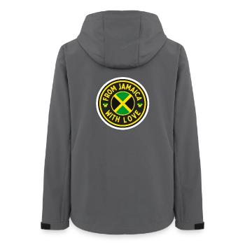From Jamaica with Love - Frauen Recycelte Softshelljacke von Stanley/Stella - Anthrazit - Hinten - AI Model Female 172 light (172cm)