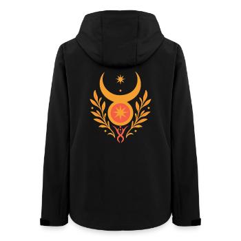 Mittsommer Sonnengott - Pagan & Wicca - Frauen Recycelte Softshelljacke von Stanley/Stella - Schwarz - Hinten - AI Model Female 172 light (172cm)