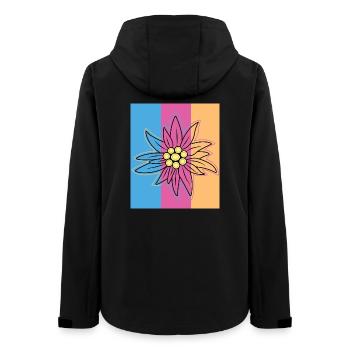 Edelweiß. - Frauen Recycelte Softshelljacke von Stanley/Stella - Schwarz - Hinten - AI Model Female 172 light (172cm)
