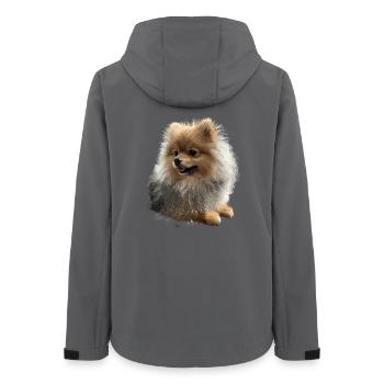 Pomeranian Pomeranian Pom Sweet German Spitz - Women’s Recycled Softshell Jacket by Stanley/Stella - anthracite - Back - AI Model Female 172 light (172cm)