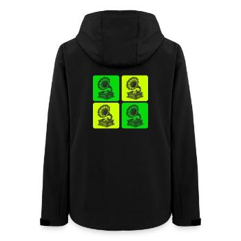 Gramophone Vintage Design - Women’s Recycled Softshell Jacket by Stanley/Stella - black - Back - AI Model Female 172 light (172cm)