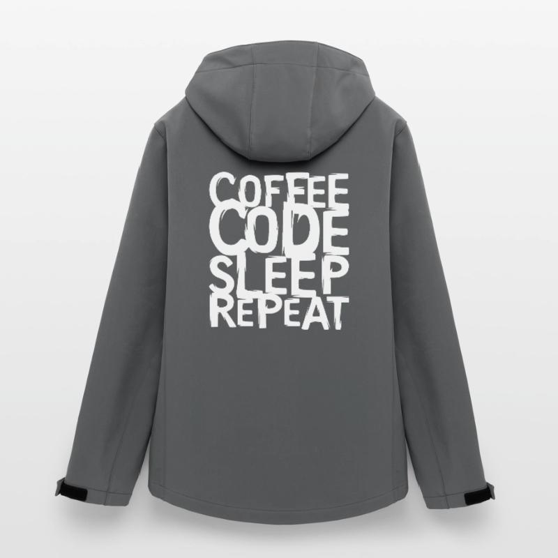 coffee code Programmer - Computer Science Work Logo Women’s Recycled Softshell Jacket by Stanley/Stella
