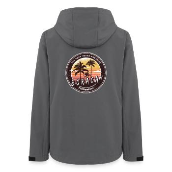 Boracay, Philippines, Design vintage - Veste softshell femme recyclée Stanley/Stella - charbon - Dos - AI Model Female 172 light (172cm)
