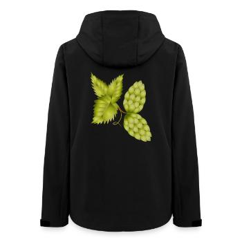 Hops and hop leaf – natural beer motif - Women’s Recycled Softshell Jacket by Stanley/Stella - black - Back - AI Model Female 172 light (172cm)