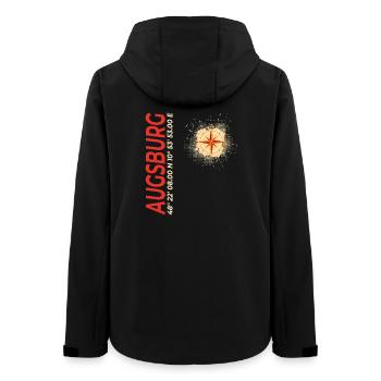 Augsburg - Frauen Recycelte Softshelljacke von Stanley/Stella - Schwarz - Hinten - AI Model Female 172 light (172cm)