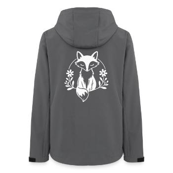 Mystischer Fuchs Blumenemblem - Frauen Recycelte Softshelljacke von Stanley/Stella - Anthrazit - Hinten - AI Model Female 172 light (172cm)