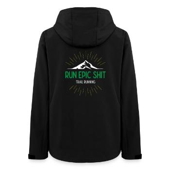 Run Epic Shit - Trailrunning - Frauen Recycelte Softshelljacke von Stanley/Stella - Schwarz - Hinten - AI Model Female 172 light (172cm)