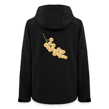 White Currant Bunch Illustration - Women’s Recycled Softshell Jacket by Stanley/Stella - black - Back - AI Model Female 172 light (172cm)
