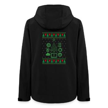 IT XMAS – Noël drôle de nerd - Veste softshell femme recyclée Stanley/Stella - noir - Dos - AI Model Female 172 light (172cm)