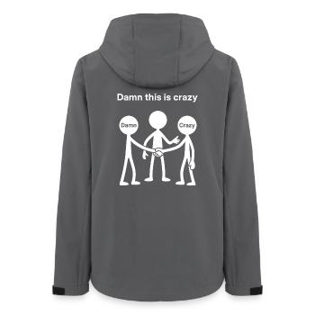 Weird Matchstick Man Gen Z Humor Irony - Women’s Recycled Softshell Jacket by Stanley/Stella - anthracite - Back - AI Model Female 172 light (172cm)