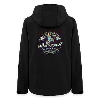 Diet & Exercise, who knew gym motivation humor - Women’s Recycled Softshell Jacket by Stanley/Stella - black - Back - AI Model Female 172 light (172cm)