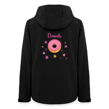 Donuts-02 - Frauen Recycelte Softshelljacke von Stanley/Stella - Schwarz - Hinten - AI Model Female 172 light (172cm)