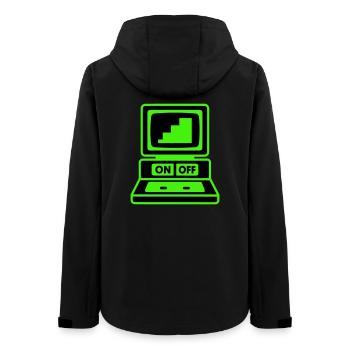 Ordinateur Minimal Pop Art - Veste softshell femme recyclée Stanley/Stella - noir - Dos - AI Model Female 172 light (172cm)
