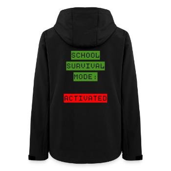 School Survival Mode: Activated - Women’s Recycled Softshell Jacket by Stanley/Stella - black - Back - AI Model Female 172 light (172cm)