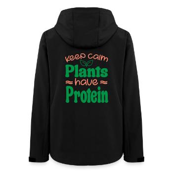 Keep Calm Plants Have Protein - Vegan Vegetarian - Veste softshell femme recyclée Stanley/Stella - noir - Dos - AI Model Female 172 light (172cm)