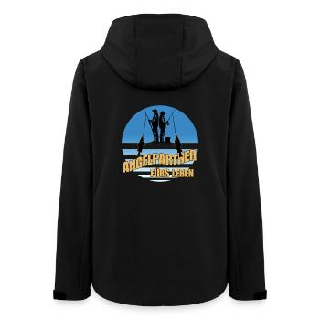 Fishing partner for life - Fishing - Women’s Recycled Softshell Jacket by Stanley/Stella - black - Back - AI Model Female 172 light (172cm)