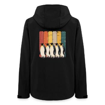 Farbenfrohe Pinguin-Kollektion - Frauen Recycelte Softshelljacke von Stanley/Stella - Schwarz - Hinten - AI Model Female 172 light (172cm)