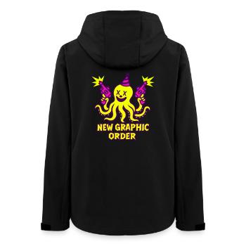 ONG Kraken Neon Pop - Veste softshell femme recyclée Stanley/Stella - noir - Dos - AI Model Female 172 light (172cm)