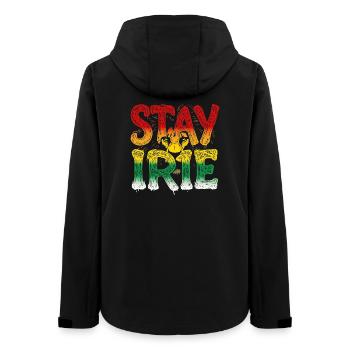 Rasta Lion Irie Vibes Chill Roots Jamaïque - Veste softshell femme recyclée Stanley/Stella - noir - Dos - AI Model Female 172 light (172cm)