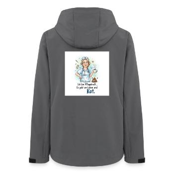 Soignant Design Humoristique Avec Café - Veste softshell femme recyclée Stanley/Stella - charbon - Dos - AI Model Female 172 light (172cm)
