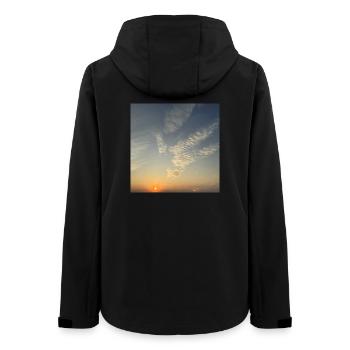Evening sky with sea of clouds - Women’s Recycled Softshell Jacket by Stanley/Stella - black - Back - AI Model Female 172 light (172cm)