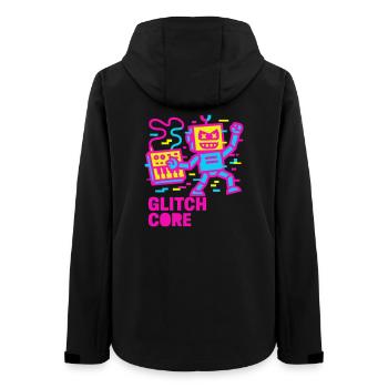 Glitchcore! - Frauen Recycelte Softshelljacke von Stanley/Stella - Schwarz - Hinten - AI Model Female 172 light (172cm)