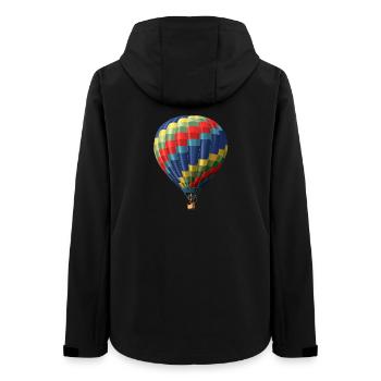 Bunter Heißluftballon mit Farbmuster - Frauen Recycelte Softshelljacke von Stanley/Stella - Schwarz - Hinten - AI Model Female 172 light (172cm)
