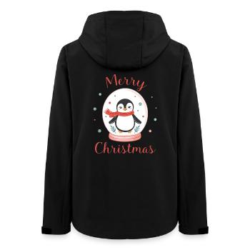 pingouin mignon dans la boule à neige design de Noël - Veste softshell femme recyclée Stanley/Stella - noir - Dos - AI Model Female 172 light (172cm)