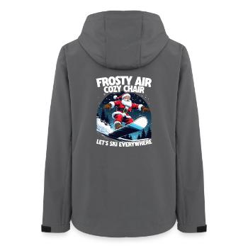 Ski Skifahrer Wintersport - Frauen Recycelte Softshelljacke von Stanley/Stella - Anthrazit - Hinten - AI Model Female 172 light (172cm)