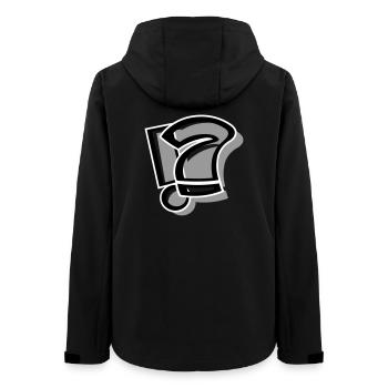 !? Ausrufe-Fragezeichen - Frauen Recycelte Softshelljacke von Stanley/Stella - Schwarz - Hinten - AI Model Female 172 light (172cm)