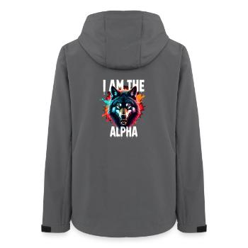 I am the Alpha Wolf - Women’s Recycled Softshell Jacket by Stanley/Stella - anthracite - Back - AI Model Female 172 light (172cm)