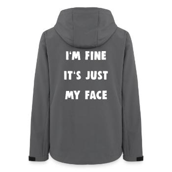 I'm fine - Women’s Recycled Softshell Jacket by Stanley/Stella - anthracite - Back - AI Model Female 172 light (172cm)