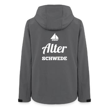 Alter Schwede - Lustiger Spruch - Funny - Frauen Recycelte Softshelljacke von Stanley/Stella - Anthrazit - Hinten - AI Model Female 172 light (172cm)