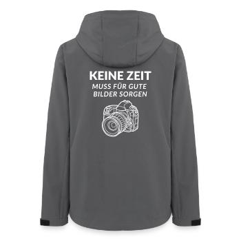 No Time I'm Photographer Mirror Reflex Camera Photos - Women’s Recycled Softshell Jacket by Stanley/Stella - anthracite - Back - AI Model Female 172 light (172cm)